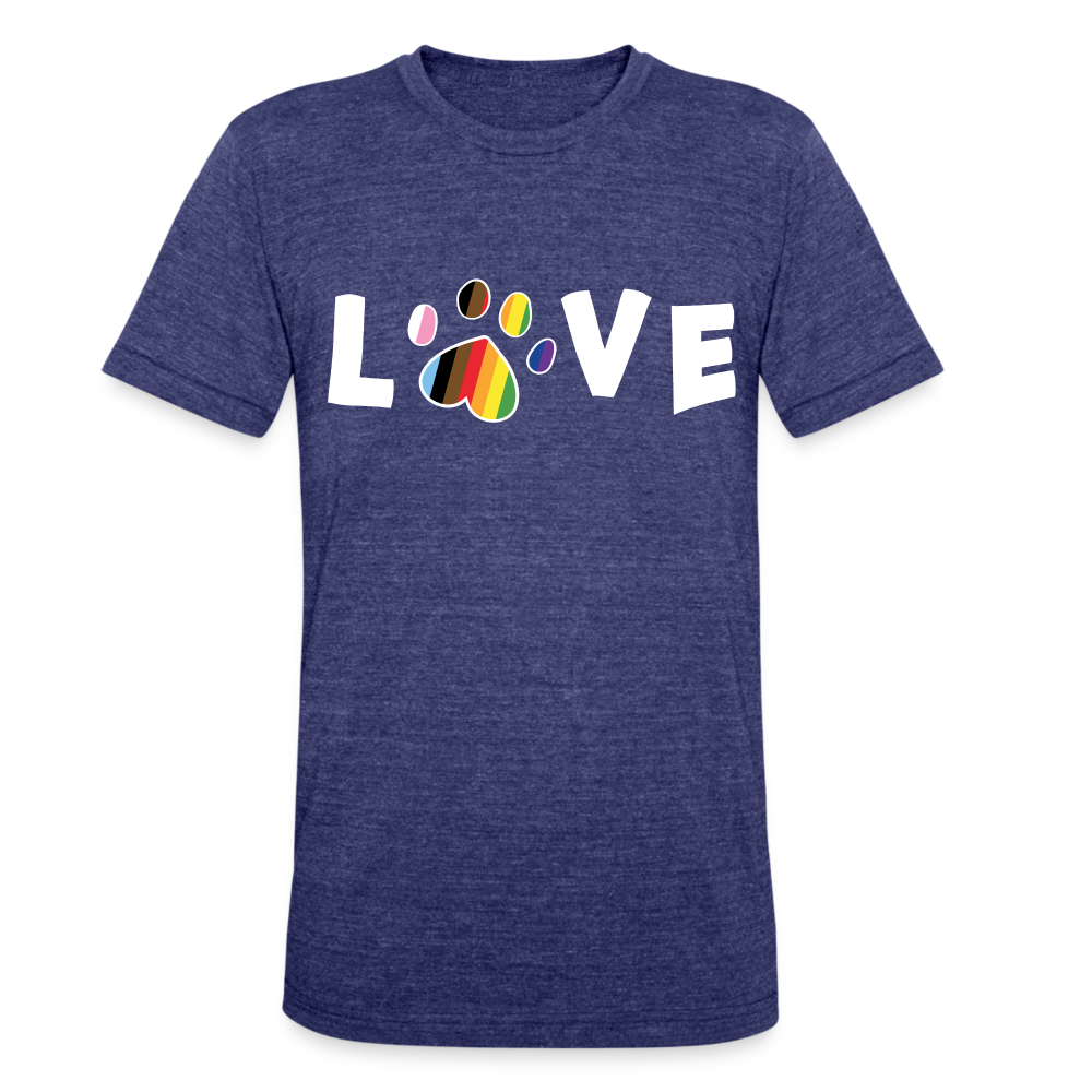 
                  
                    Pride Love Unisex Tri-Blend T-Shirt - heather indigo
                  
                