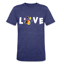 Load image into Gallery viewer, Pride Love Unisex Tri-Blend T-Shirt - heather indigo