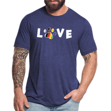 Load image into Gallery viewer, Pride Love Unisex Tri-Blend T-Shirt - heather indigo