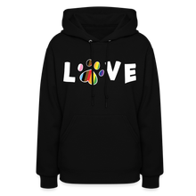 Load image into Gallery viewer, Pride Love Contoured Hoodie - black