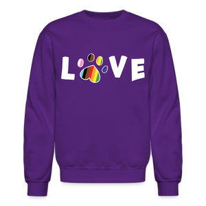 Pride Love Crewneck Sweatshirt - purple