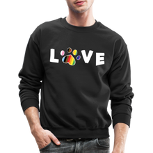 Load image into Gallery viewer, Pride Love Crewneck Sweatshirt - black