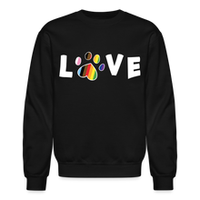 Load image into Gallery viewer, Pride Love Crewneck Sweatshirt - black