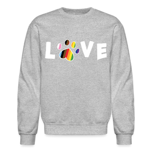 Pride Love Crewneck Sweatshirt - heather gray