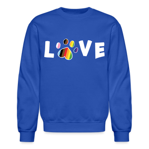 Pride Love Crewneck Sweatshirt - royal blue