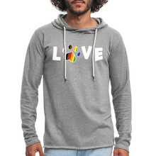 Load image into Gallery viewer, Pride Love Unisex Lightweight Terry Hoodie - heather gray