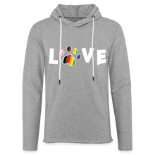 Load image into Gallery viewer, Pride Love Unisex Lightweight Terry Hoodie - heather gray