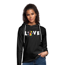 Load image into Gallery viewer, Pride Love Unisex Lightweight Terry Hoodie - charcoal grey