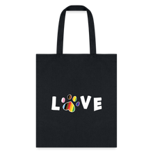 Load image into Gallery viewer, Pride Love Tote Bag - black