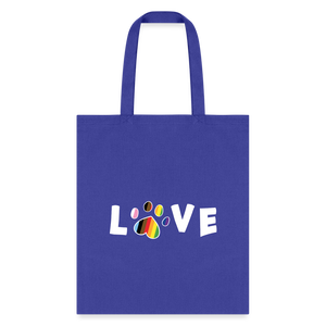 Pride Love Tote Bag - royal blue