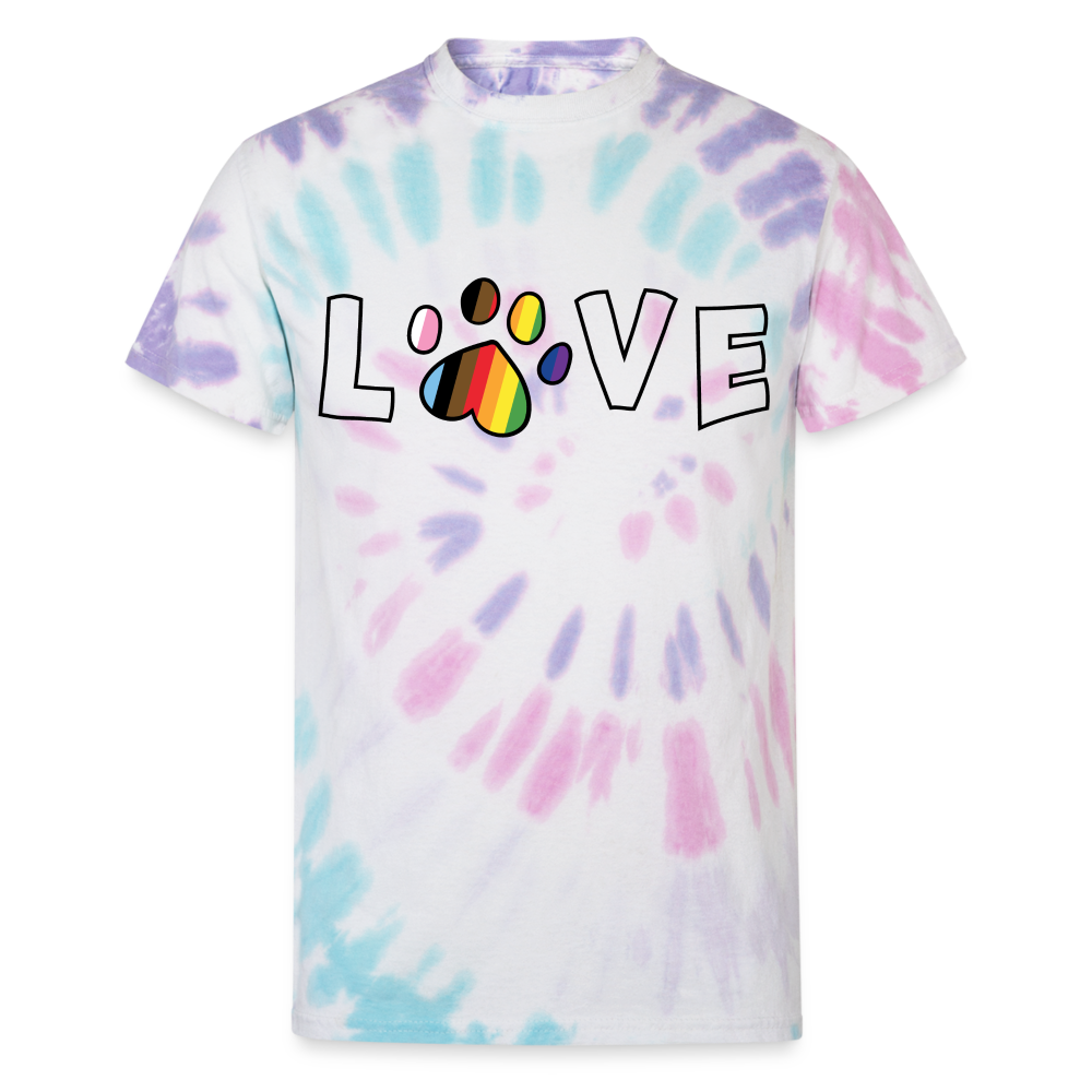 
                  
                    Pride Love Unisex Tie Dye T-Shirt - Pastel Spiral
                  
                