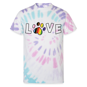 Pride Love Unisex Tie Dye T-Shirt - Pastel Spiral