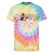 Load image into Gallery viewer, Pride Love Unisex Tie Dye T-Shirt - rainbow