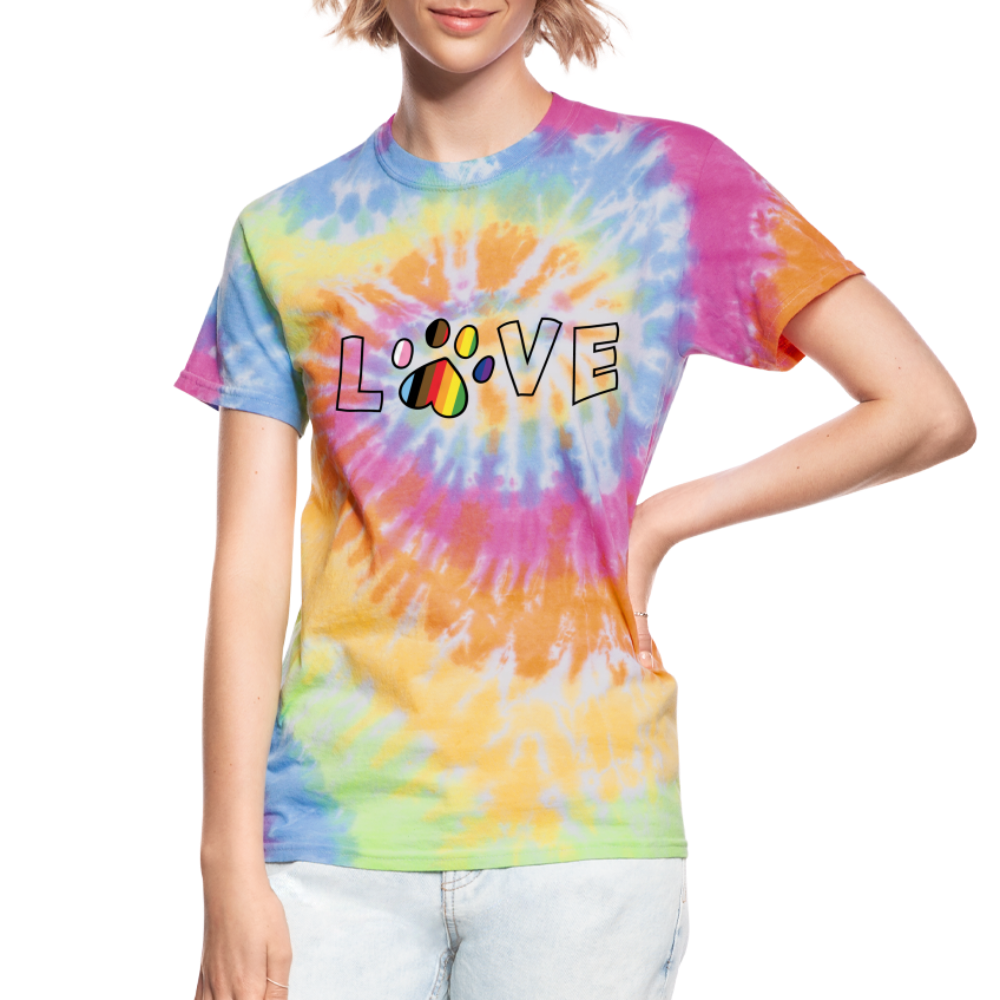 
                  
                    Pride Love Unisex Tie Dye T-Shirt - rainbow
                  
                