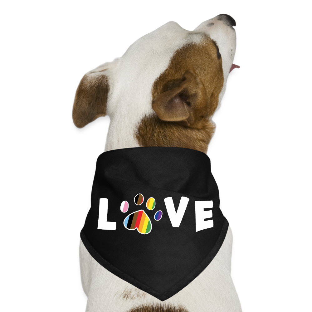 Pride Love Dog Bandana - black