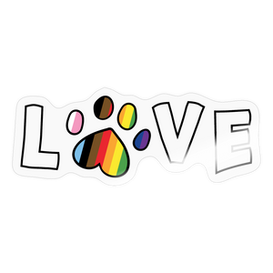 Pride Love Sticker - transparent glossy