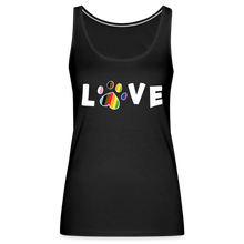 Load image into Gallery viewer, Pride Love Contoured Premium Tank Top - black