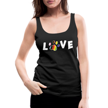 Load image into Gallery viewer, Pride Love Contoured Premium Tank Top - black