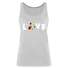 Load image into Gallery viewer, Pride Love Contoured Premium Tank Top - heather gray