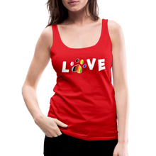 Load image into Gallery viewer, Pride Love Contoured Premium Tank Top - red