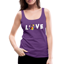 Load image into Gallery viewer, Pride Love Contoured Premium Tank Top - purple