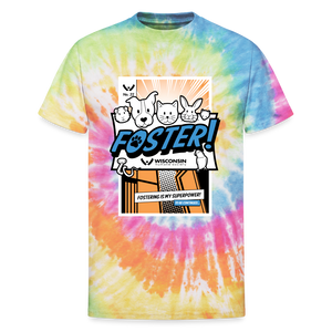 Foster Comic Tie Dye T-Shirt - rainbow