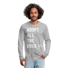 Load image into Gallery viewer, Adoption All the Dogs Classic Premium Long Sleeve T-Shirt - heather gray