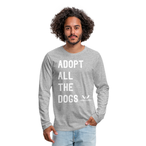 Adoption All the Dogs Classic Premium Long Sleeve T-Shirt - heather gray