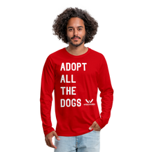 Load image into Gallery viewer, Adoption All the Dogs Classic Premium Long Sleeve T-Shirt - red