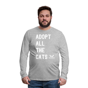 Adopt All the Cats Classic Premium Long Sleeve T-Shirt - heather gray
