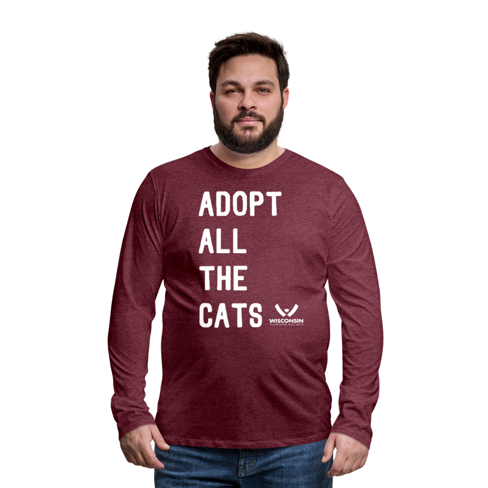 
                  
                    Adopt All the Cats Classic Premium Long Sleeve T-Shirt - heather burgundy
                  
                