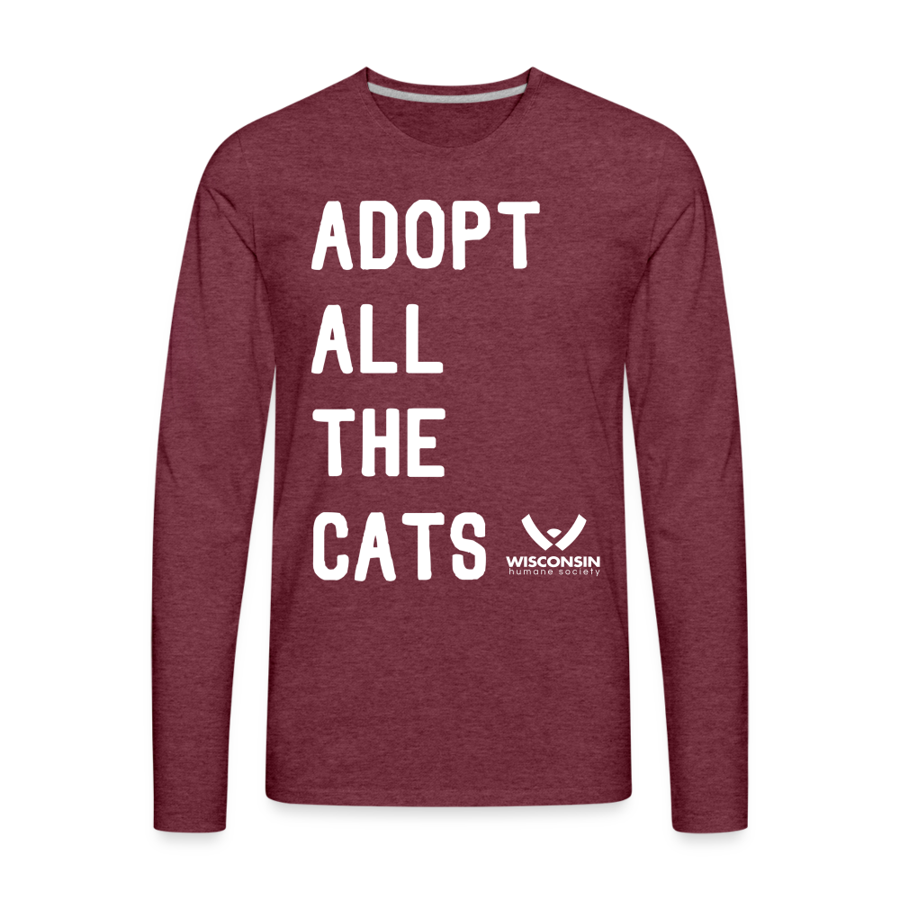 
                  
                    Adopt All the Cats Classic Premium Long Sleeve T-Shirt - heather burgundy
                  
                