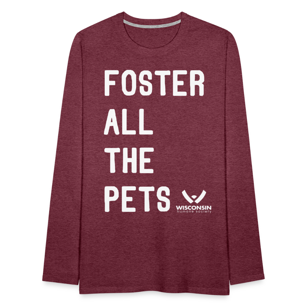 
                  
                    Foster All the Pets Classic Premium Long Sleeve T-Shirt - heather burgundy
                  
                