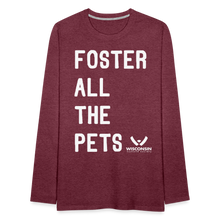 Load image into Gallery viewer, Foster All the Pets Classic Premium Long Sleeve T-Shirt - heather burgundy