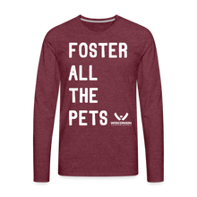 Load image into Gallery viewer, Foster All the Pets Classic Premium Long Sleeve T-Shirt - heather burgundy