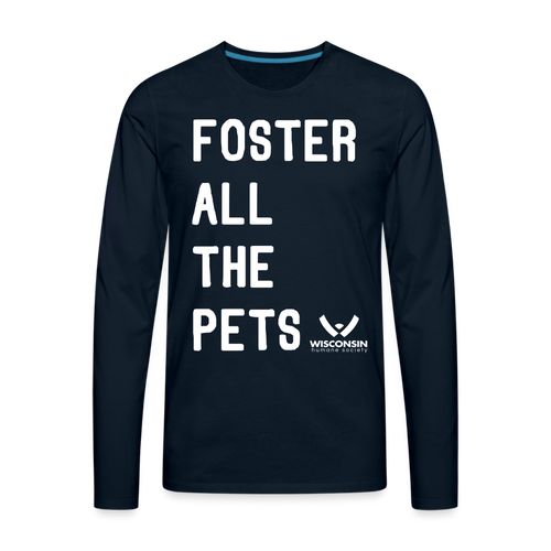 Foster All the Pets Classic Premium Long Sleeve T-Shirt - deep navy