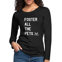 Load image into Gallery viewer, Foster All the Pets Contoured Premium Long Sleeve T-Shirt - black