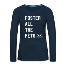 Load image into Gallery viewer, Foster All the Pets Contoured Premium Long Sleeve T-Shirt - deep navy