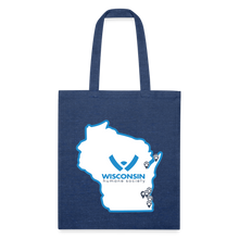Load image into Gallery viewer, WHS State Logo Recycled Tote Bag - heather navy