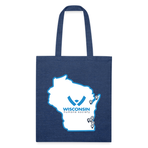 WHS State Logo Recycled Tote Bag - heather navy