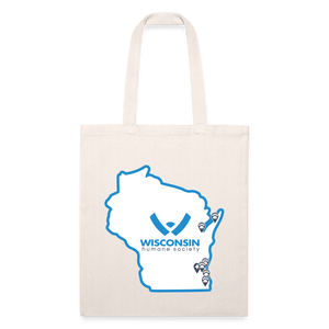 WHS State Logo Recycled Tote Bag - natural