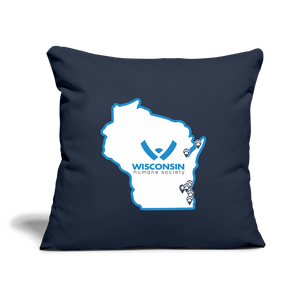 WHS State Logo Throw Pillow Cover 18” x 18” - navy