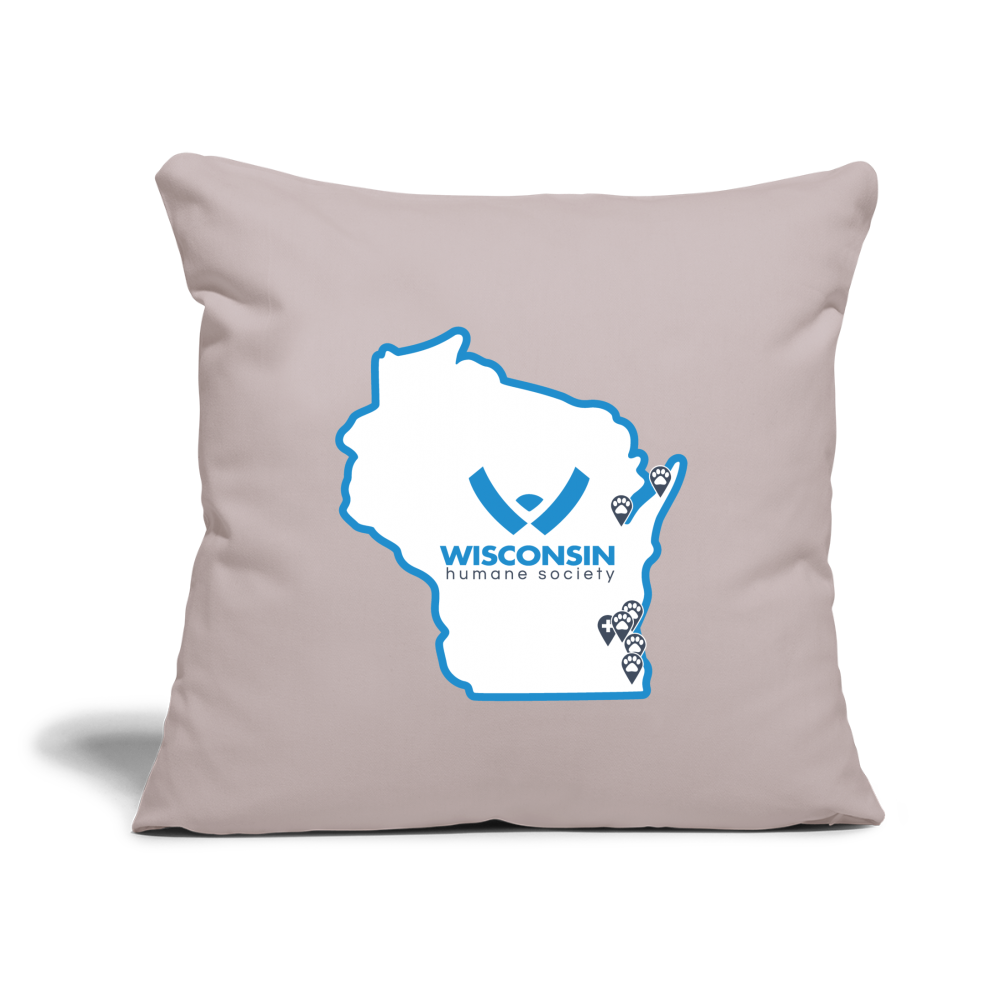 
                  
                    WHS State Logo Throw Pillow Cover 18” x 18” - light taupe
                  
                