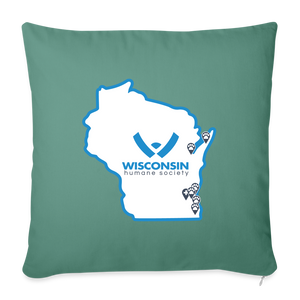 WHS State Logo Throw Pillow Cover 18” x 18” - cypress green