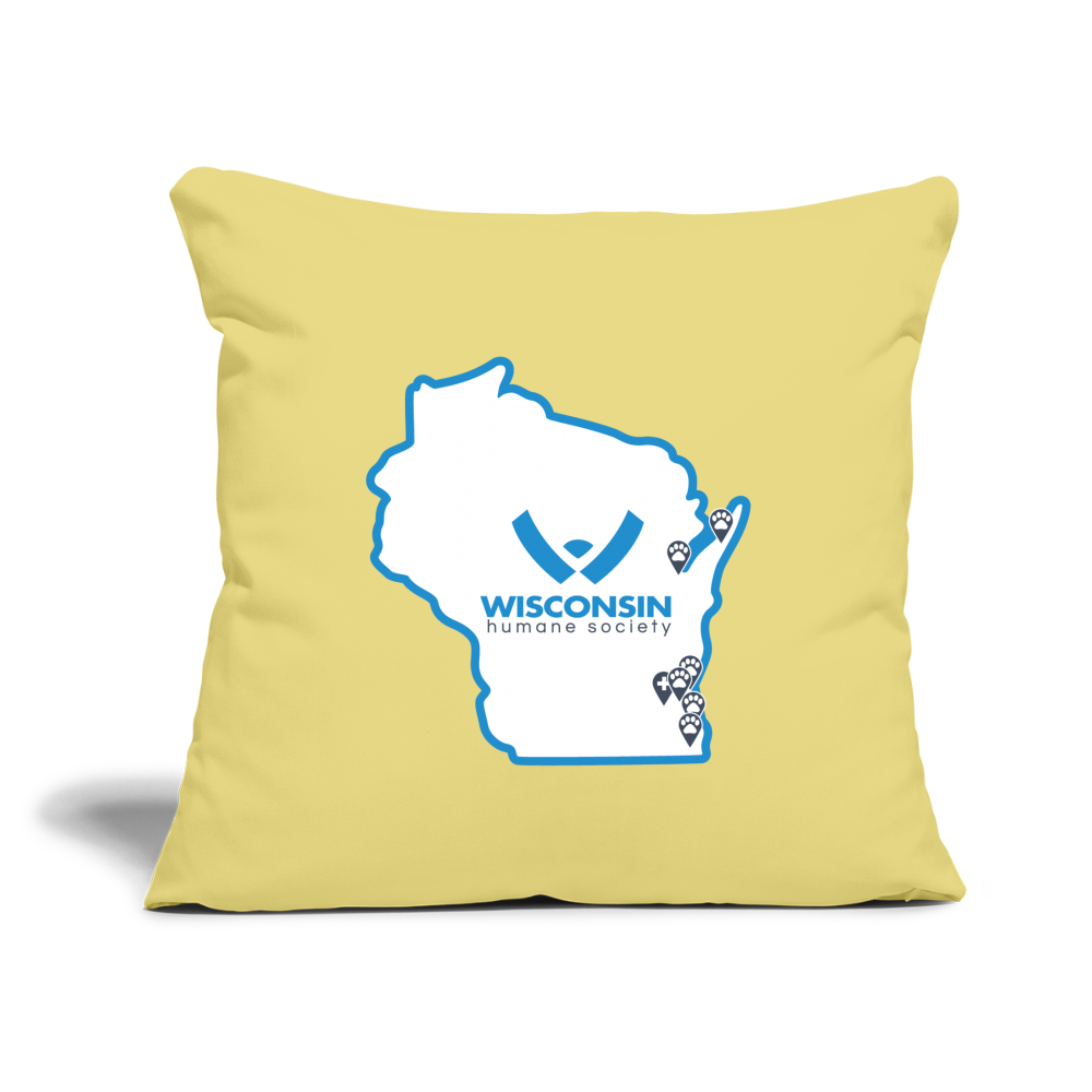 
                  
                    WHS State Logo Throw Pillow Cover 18” x 18” - washed yellow
                  
                