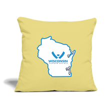 Load image into Gallery viewer, WHS State Logo Throw Pillow Cover 18” x 18” - washed yellow
