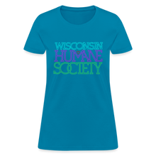 Load image into Gallery viewer, WHS 1987 Neon Logo Contoured T-Shirt - turquoise