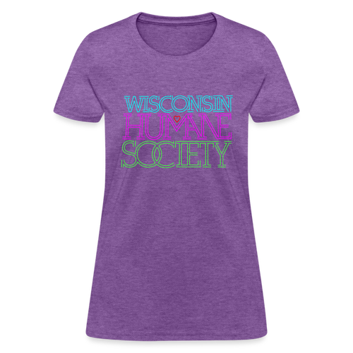 WHS 1987 Neon Logo Contoured T-Shirt - purple heather