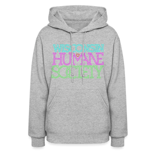 WHS 1987 Neon Logo Contoured Hoodie - heather gray