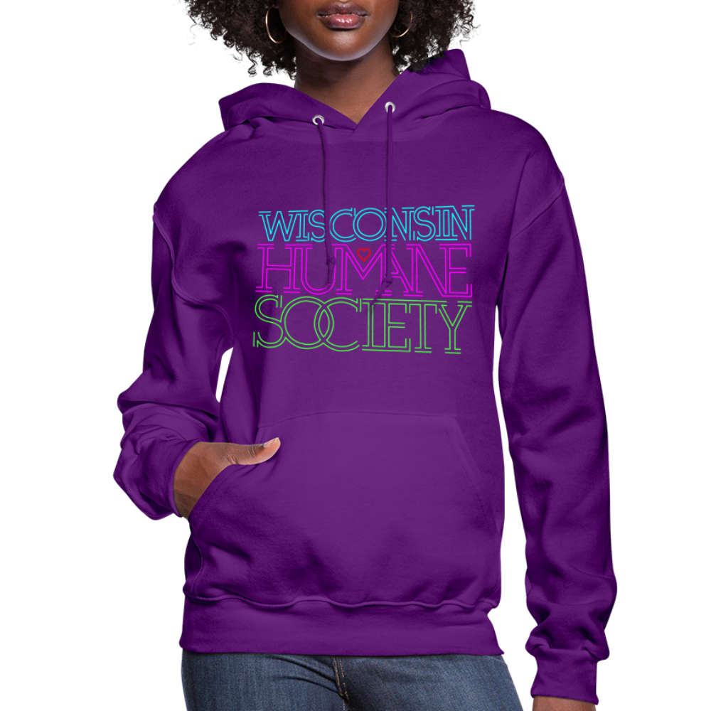 WHS 1987 Neon Logo Contoured Hoodie - purple